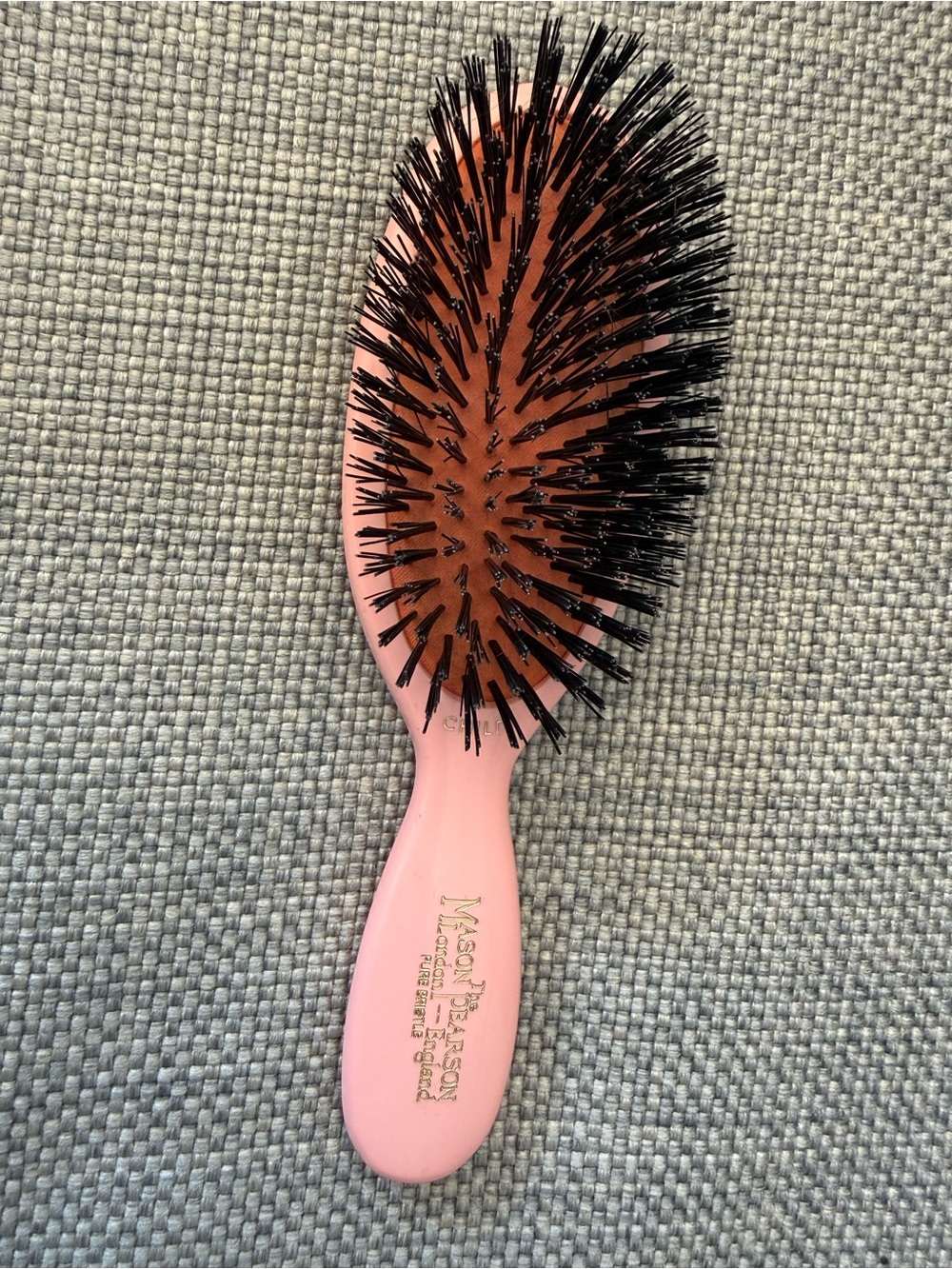 Mason Pearson Child Pink Paddle Hair Brush - Soft Boar & Nylon Bristles